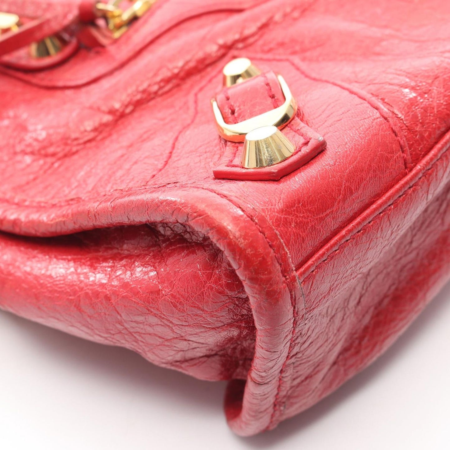 Balenciaga Handbag Ninelasnine Mini Red Leather Mini — view 6