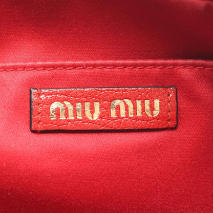 Miu Miu Shoulder Bag Miu MM Red Leather — view 4