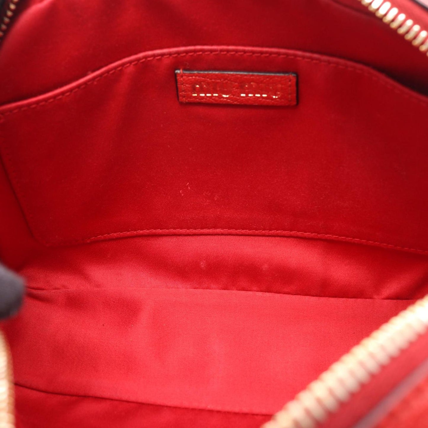 Miu Miu Shoulder Bag Miu MM Red Leather — view 7