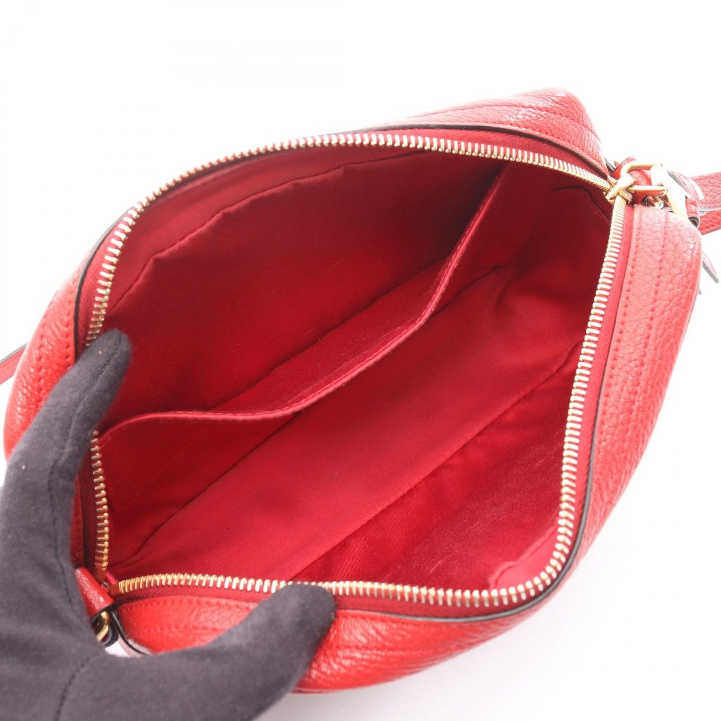 Miu Miu Shoulder Bag Miu MM Red Leather — view 3