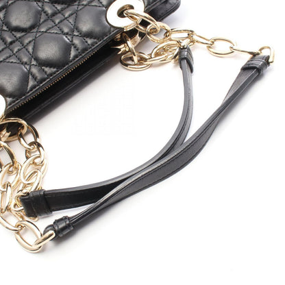 Dior Dio Tote Ladydio Cannage Black Leather Che — view 8