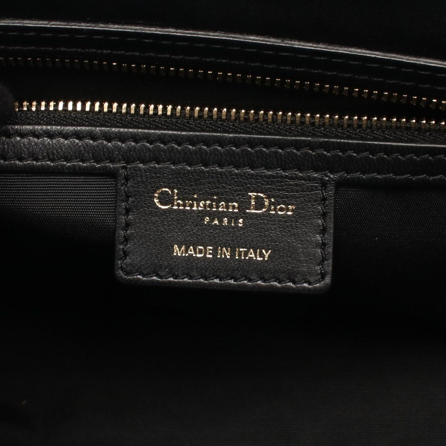 Dior Dio Tote Ladydio Cannage Black Leather Che — view 4