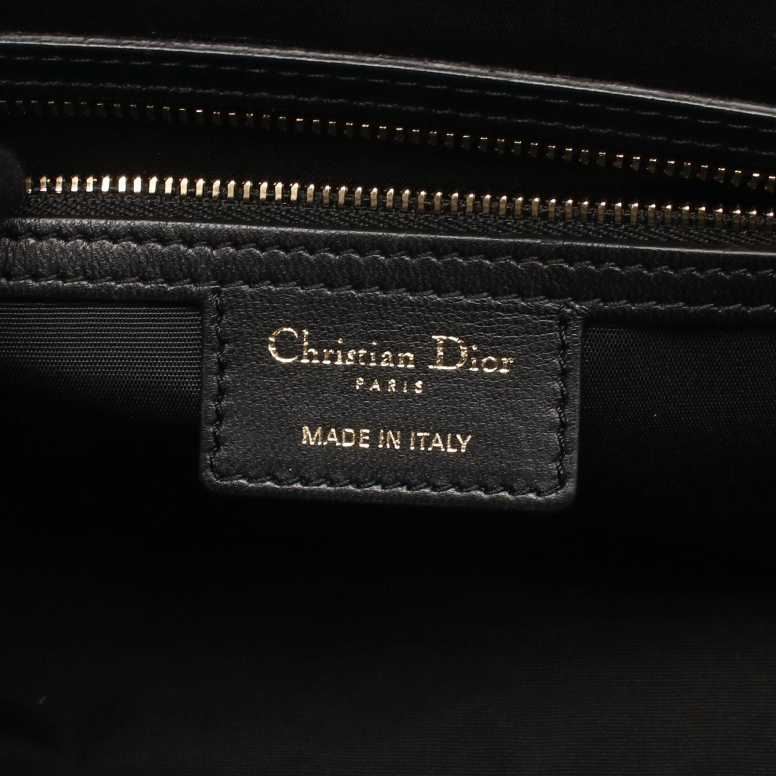 Dior Dio Tote Ladydio Cannage Black Leather Che — view 4