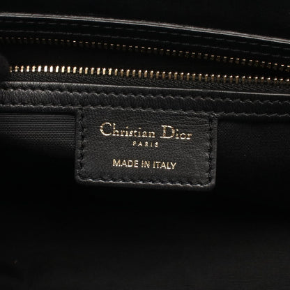Dior Dio Tote Ladydio Cannage Black Leather Che — view 4