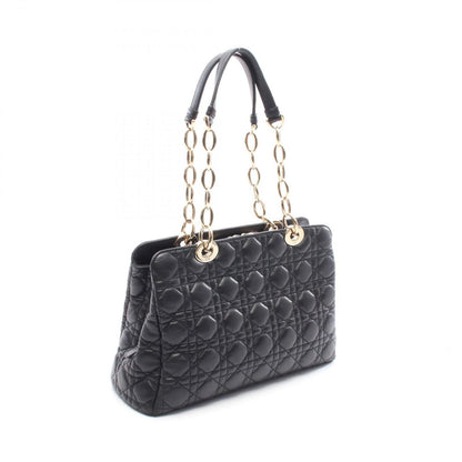 Dior Dio Tote Ladydio Cannage Black Leather Che — view 2