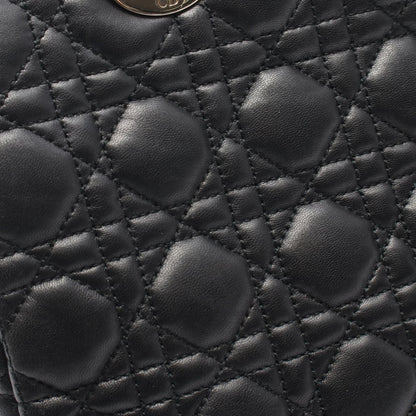 Dior Dio Tote Ladydio Cannage Black Leather Che — view 5