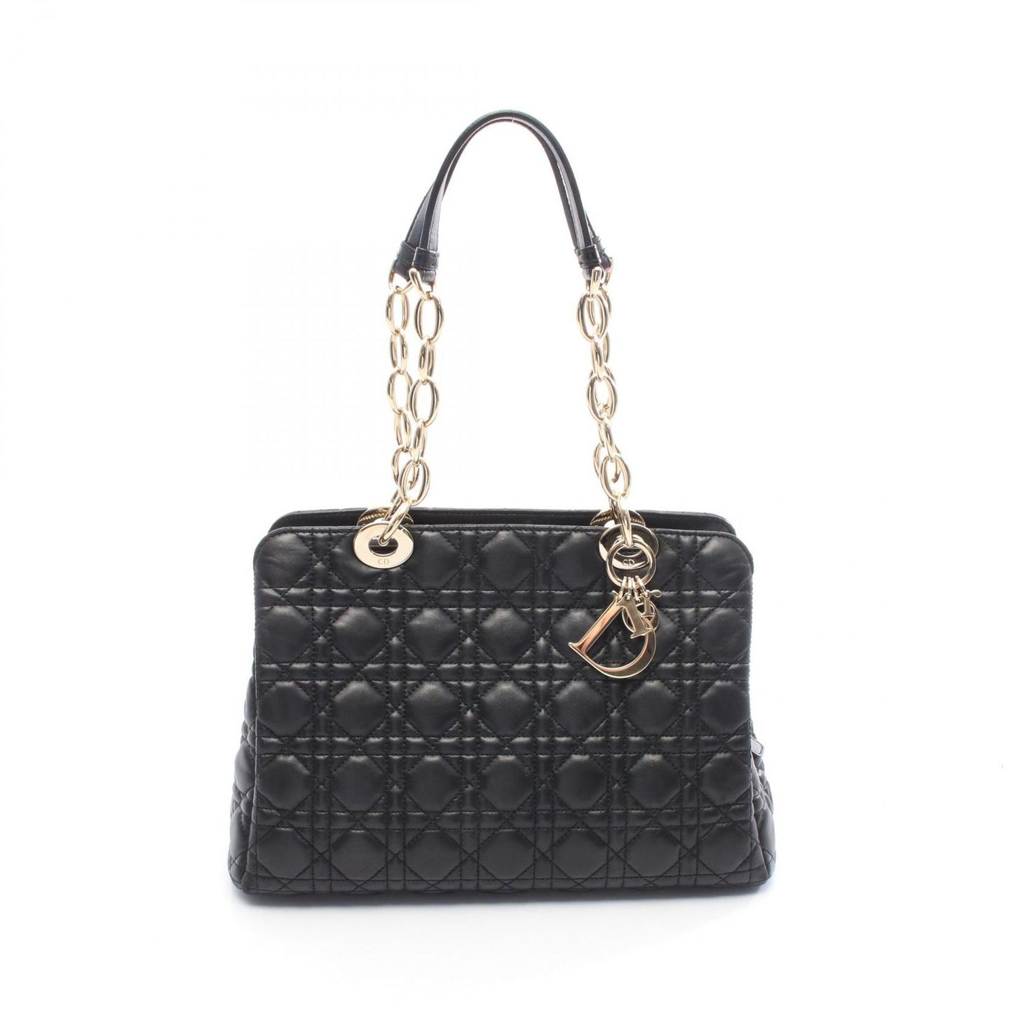 Dior Dio Tote Ladydio Cannage Black Leather Che