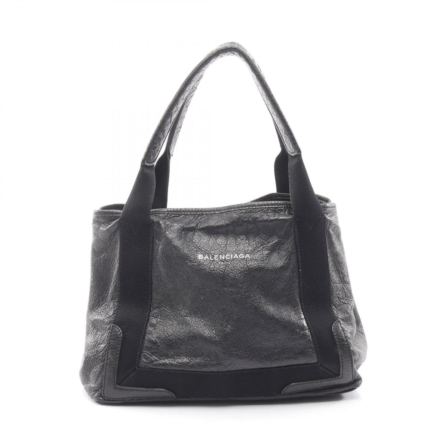 Balenciaga Tote Navy Cabas Black Leather