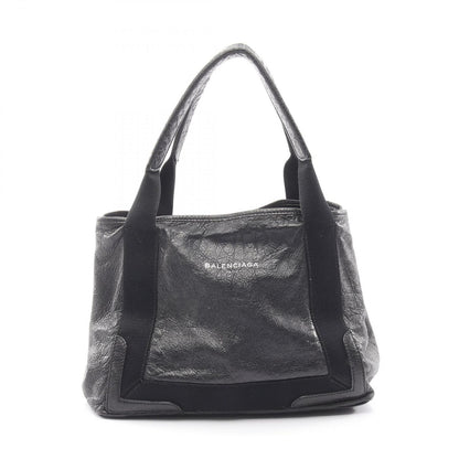 Balenciaga Tote Navy Cabas Black Leather