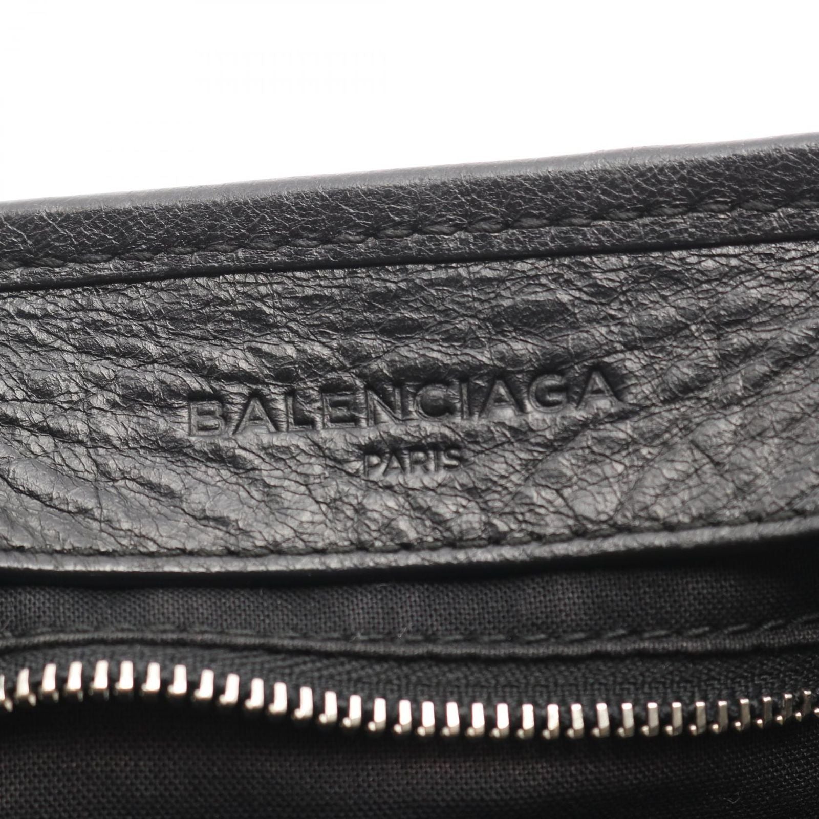 Balenciaga Tote Navy Cabas Black Leather — view 4