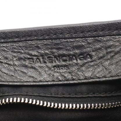 Balenciaga Tote Navy Cabas Black Leather — view 4