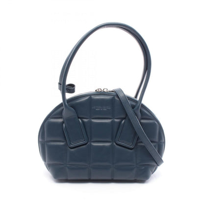 Bottega Veneta Handbag the Navy Leather the 2-Way