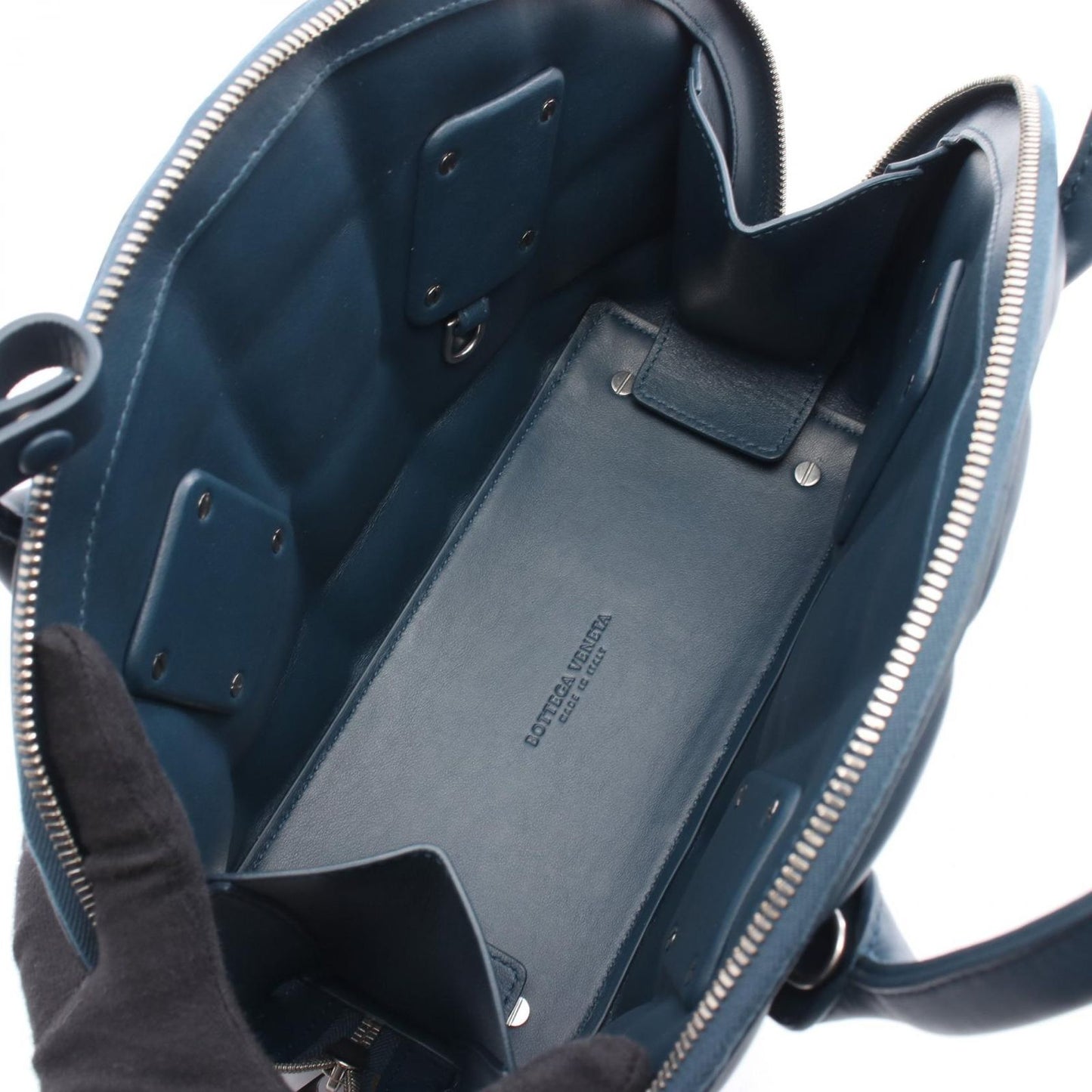 Bottega Veneta Handbag the Navy Leather the 2-Way — view 3