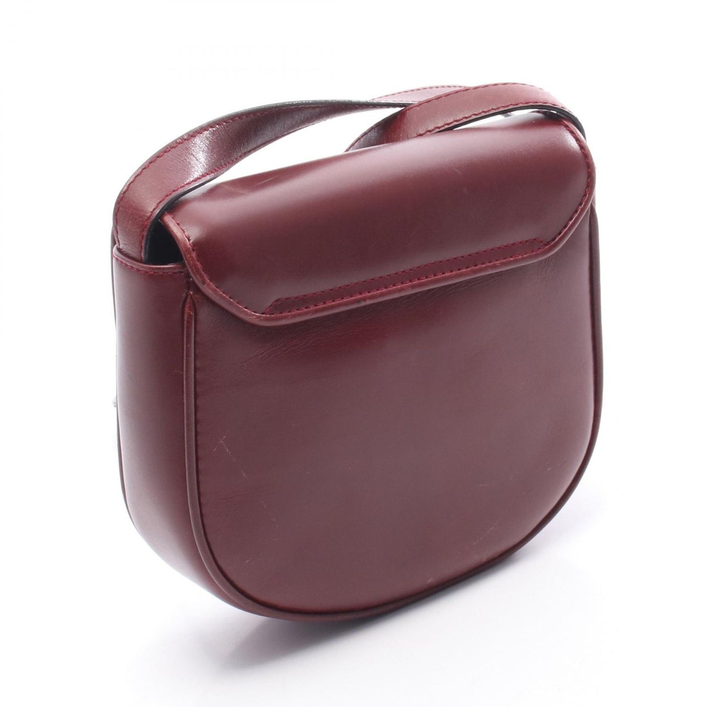 Celine Seri Shoulder Bag Triomphe Bordeaux Leather — view 2