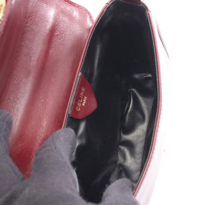 Celine Seri Shoulder Bag Triomphe Bordeaux Leather — view 3