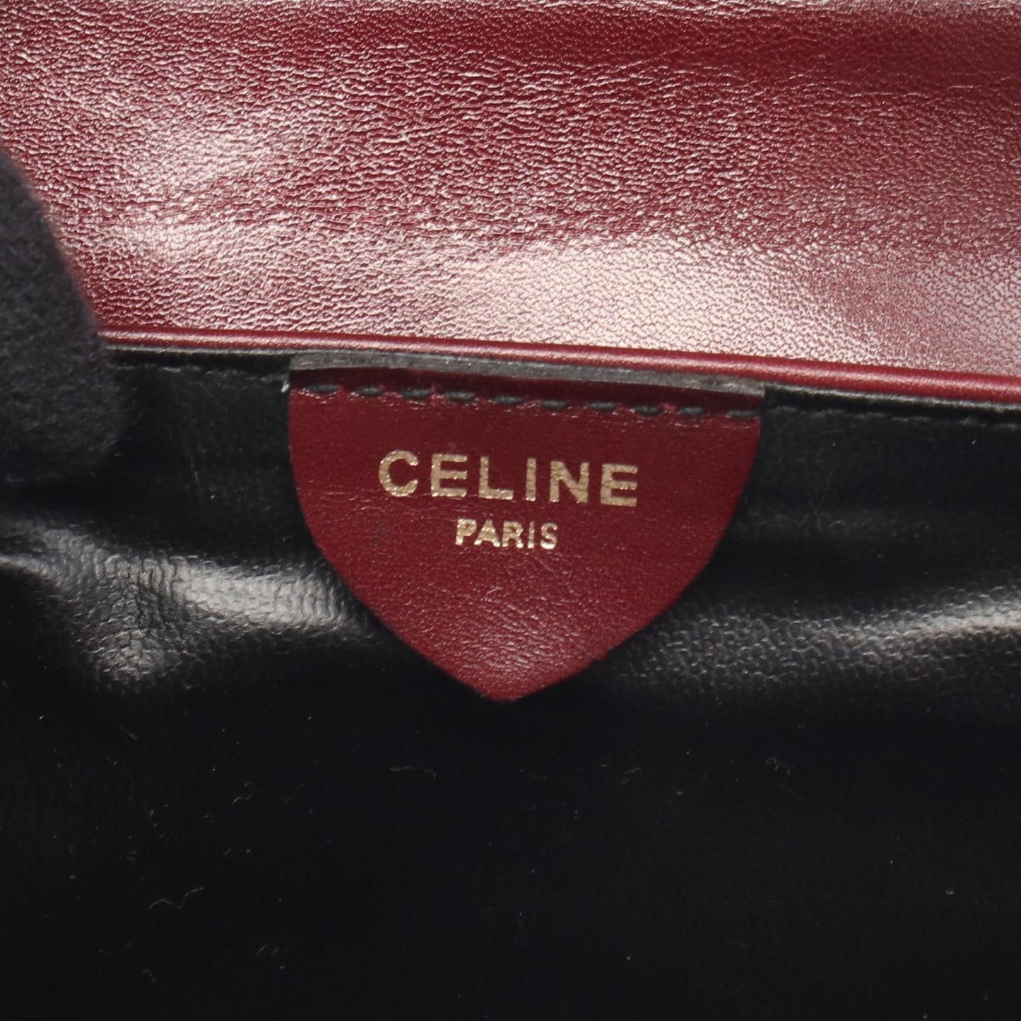 Celine Seri Shoulder Bag Triomphe Bordeaux Leather — view 4