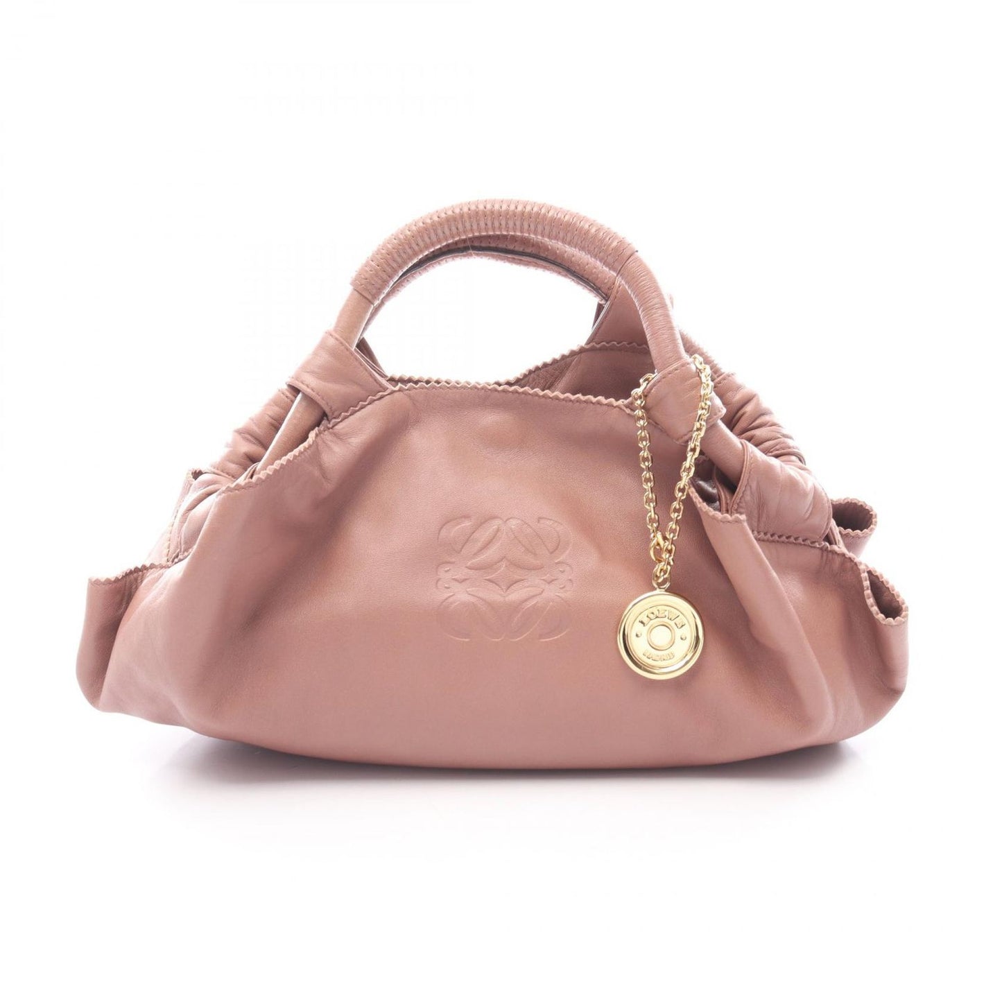 Loewe Handbag Napaare Beige Pink Leather