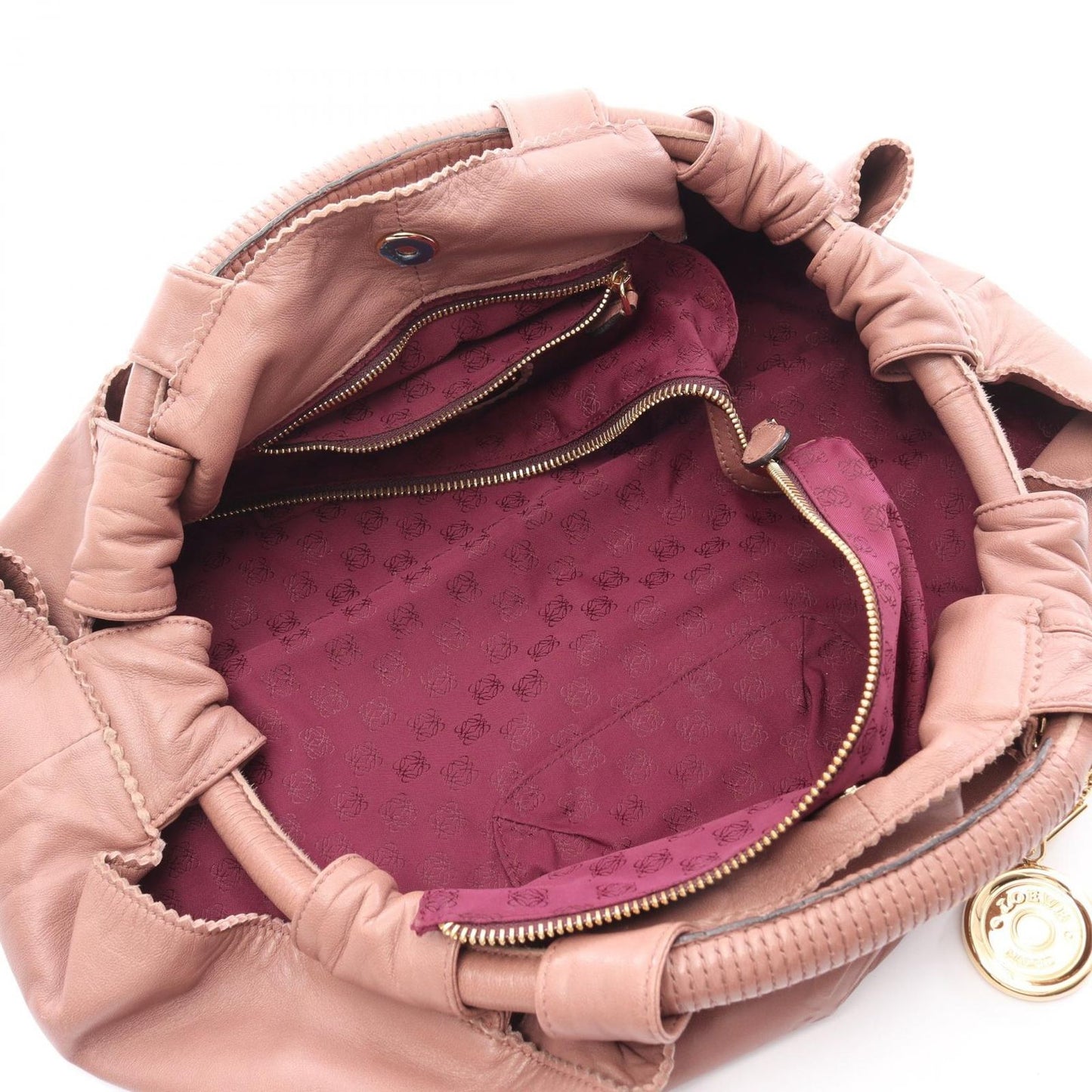 Loewe Handbag Napaare Beige Pink Leather — view 3