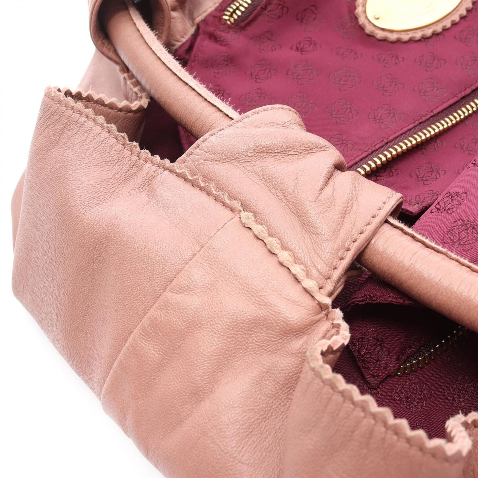 Loewe Handbag Napaare Beige Pink Leather — view 9