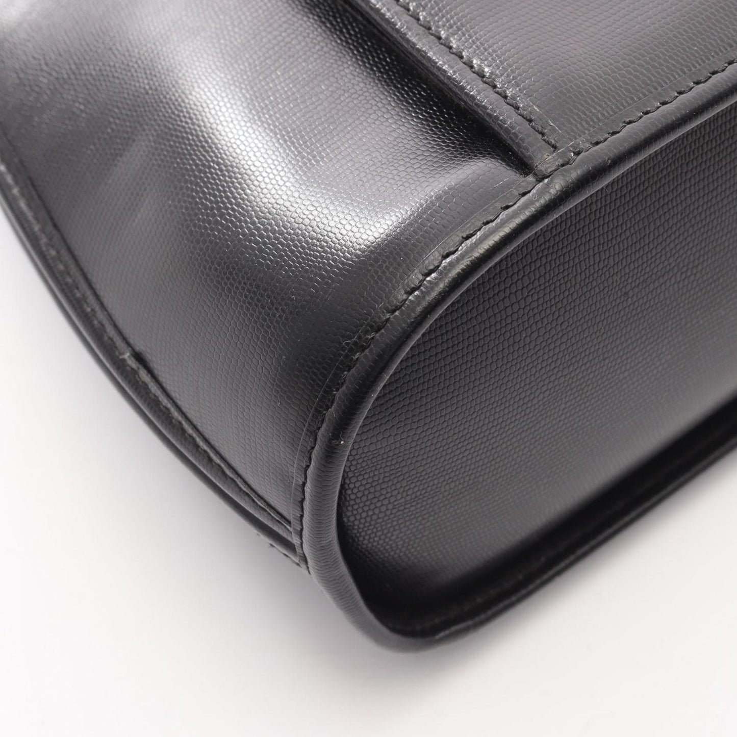 Celine Seri Handbag Sa Ninelelogo Black Leather Sa Ninele Logo — view 5