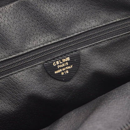 Celine Seri Handbag Sa Ninelelogo Black Leather Sa Ninele Logo — view 4