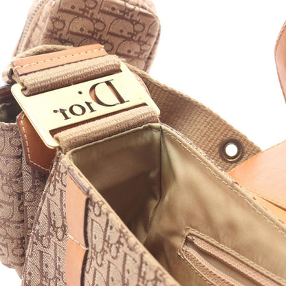 Dior Dio Shoulder Bag tosnine Tobta Beige Canvas Leather — view 6
