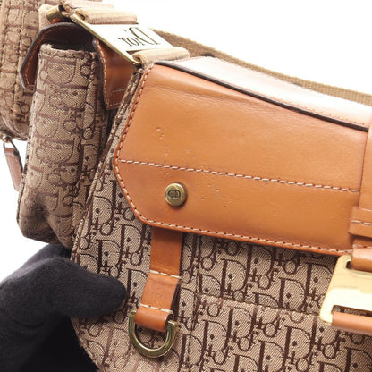 Dior Dio Shoulder Bag tosnine Tobta Beige Canvas Leather — view 9