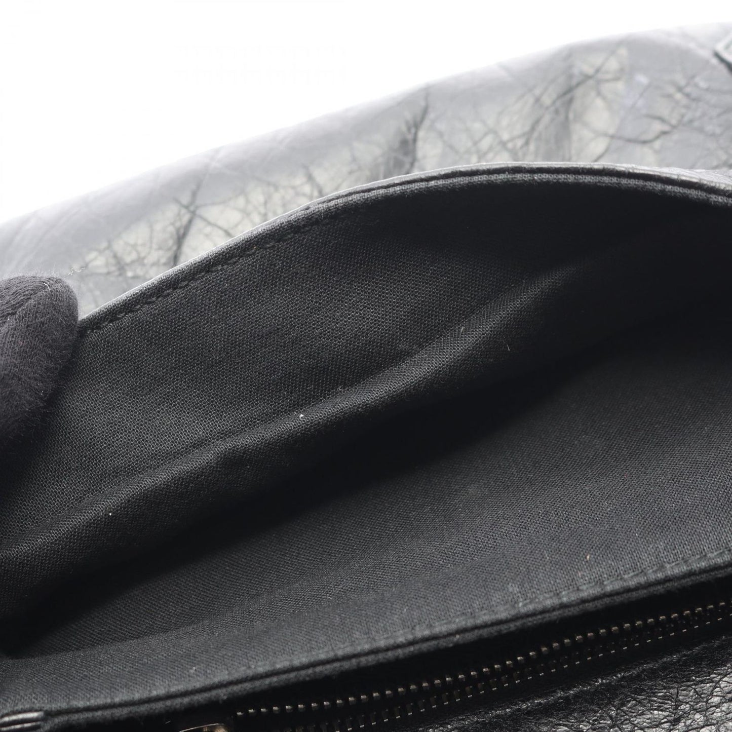 Balenciaga Shoulder Bag Ninelasnine Black Leather Pochette — view 6