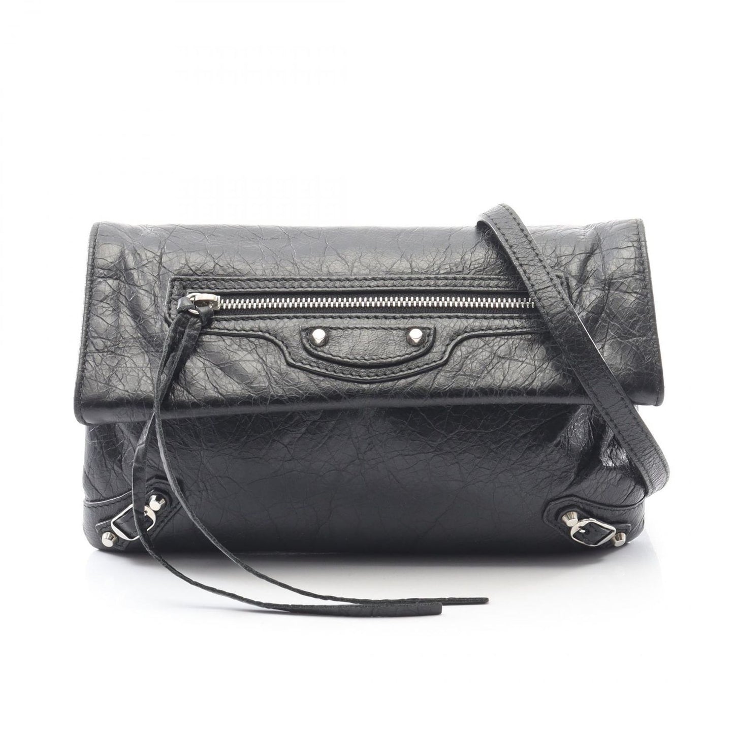 Balenciaga Shoulder Bag Ninelasnine Black Leather Pochette