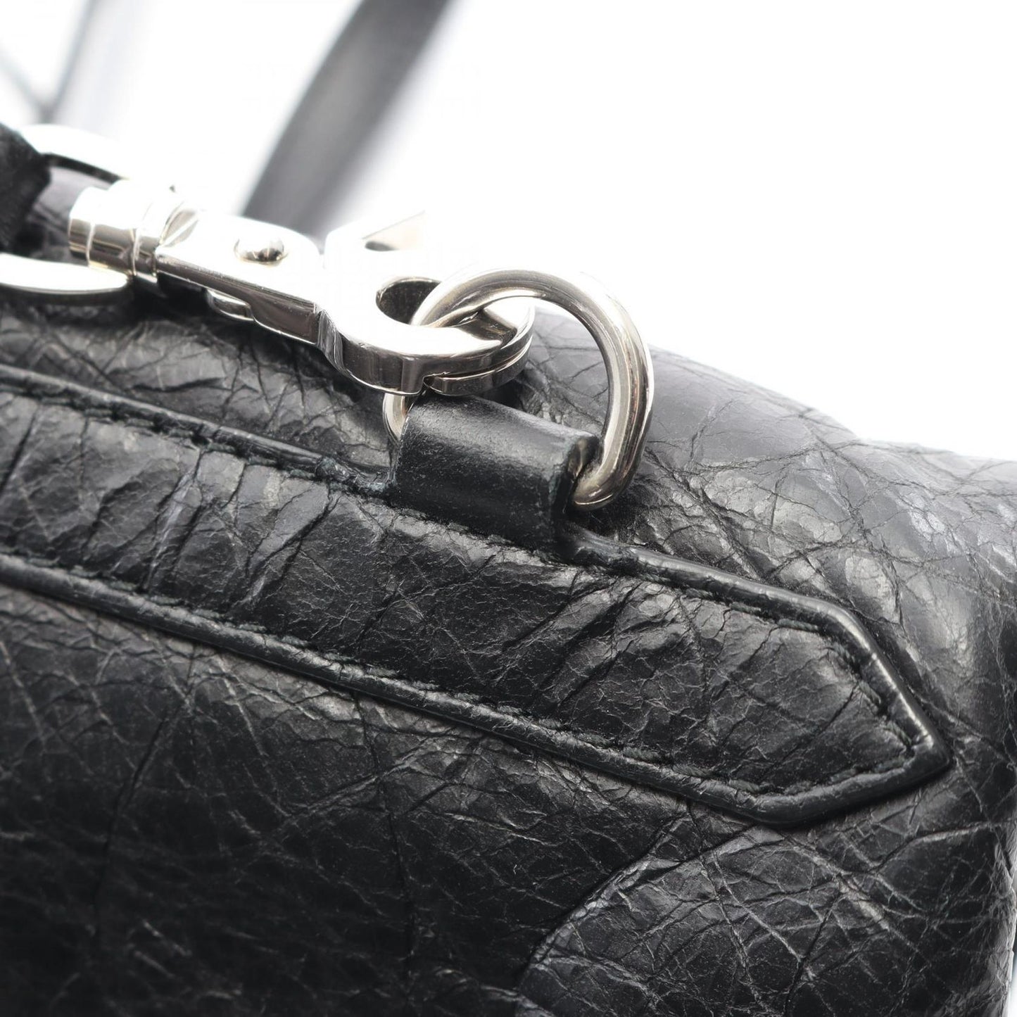 Balenciaga Shoulder Bag Ninelasnine Black Leather Pochette — view 9