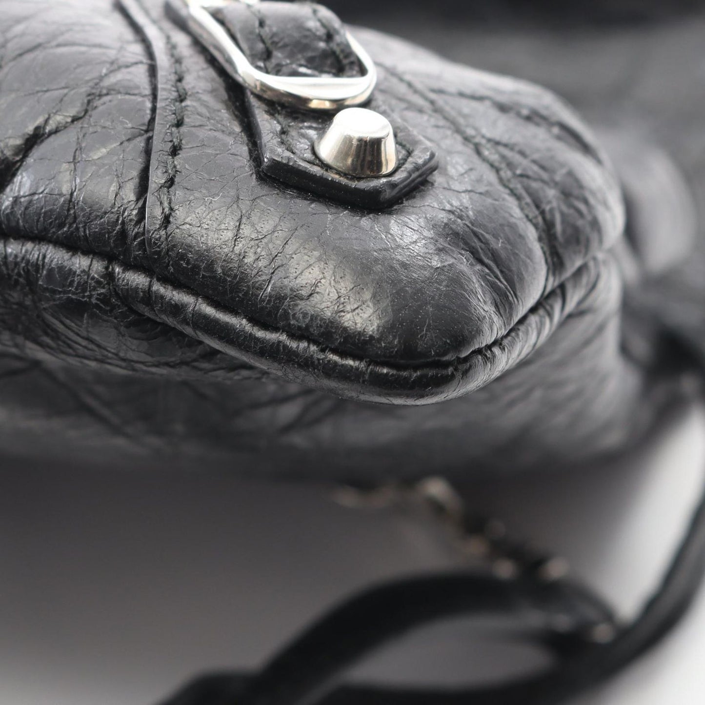 Balenciaga Shoulder Bag Ninelasnine Black Leather Pochette — view 7