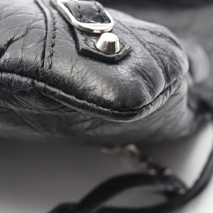 Balenciaga Shoulder Bag Ninelasnine Black Leather Pochette — view 7