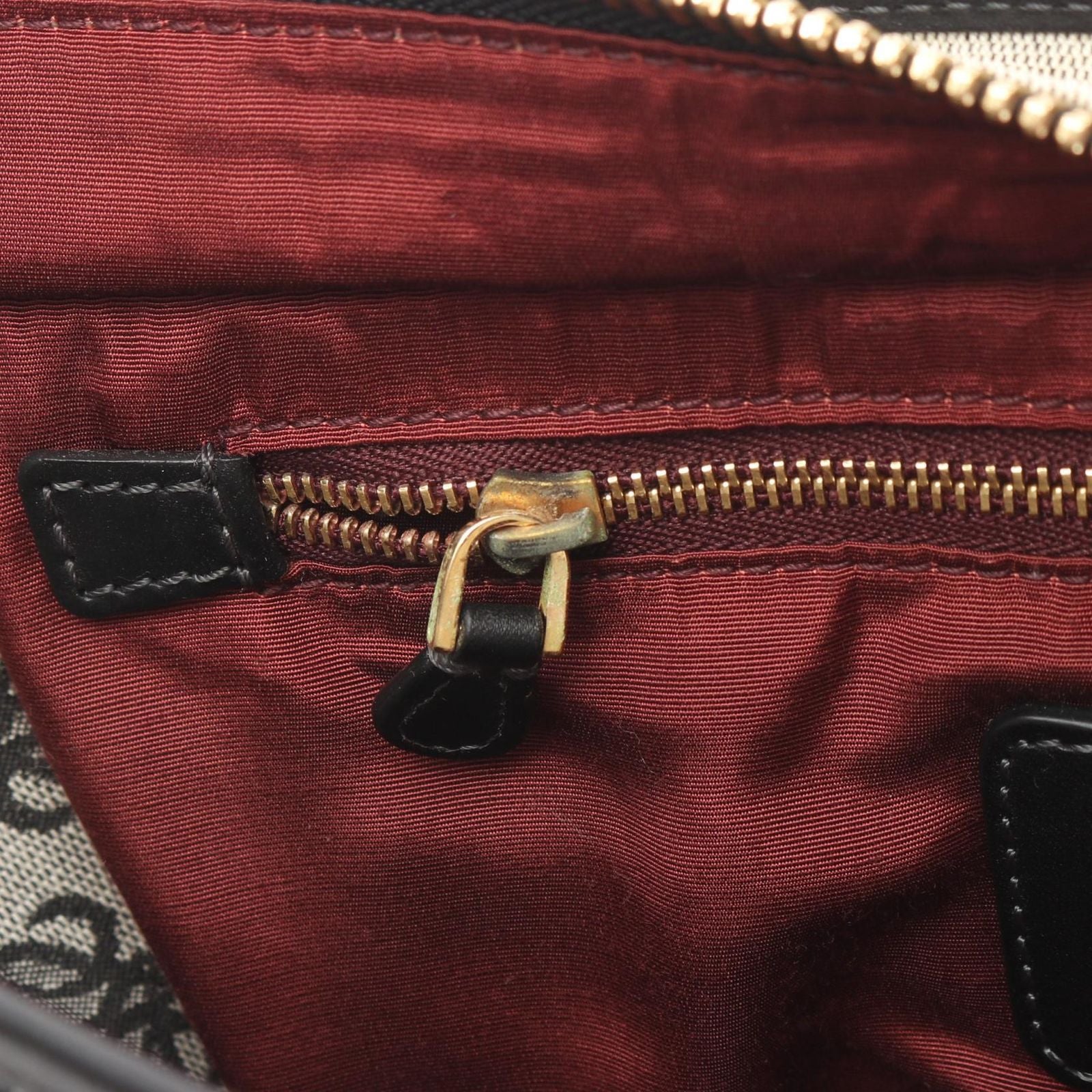 Loewe Shoulder Bag Anagram Gray Black Canvas Leather — view 9