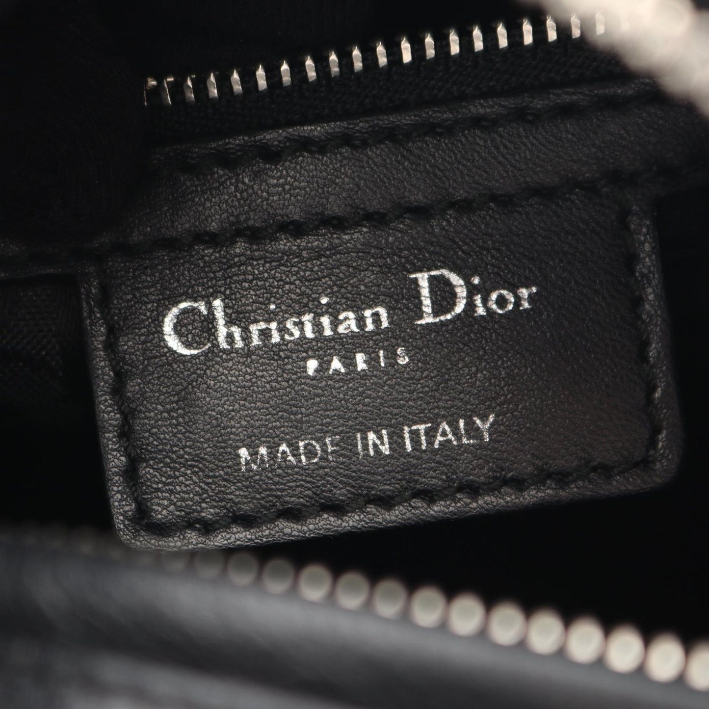 Dior Dio Handbag Ladydio Cannage Black Leather 2-Way Tote — view 4