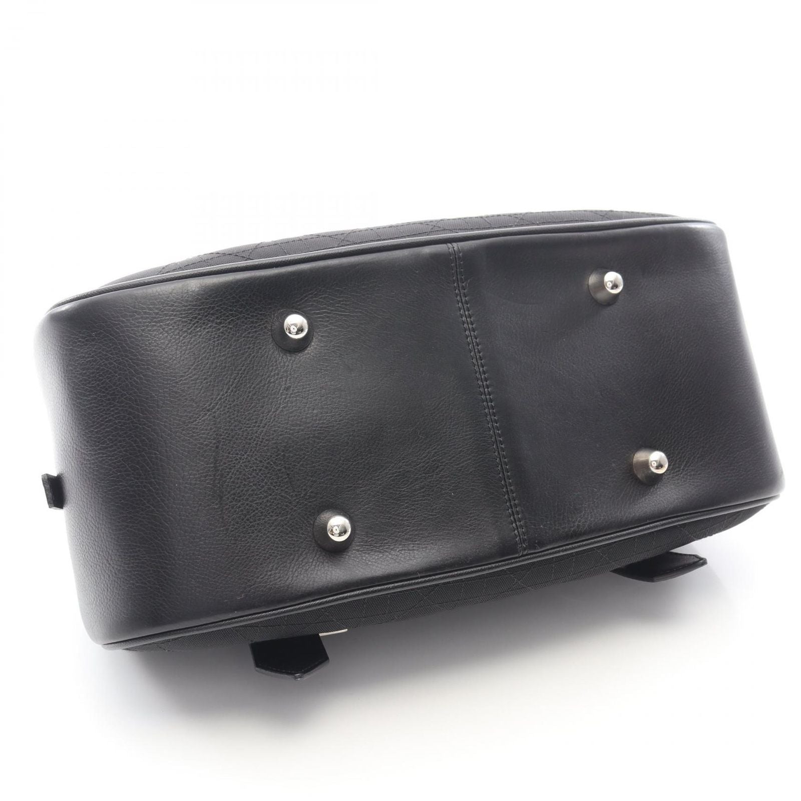 Dior Dio Tote Cannage Ma Nineto Black Canvas Leather Buckle — view 9