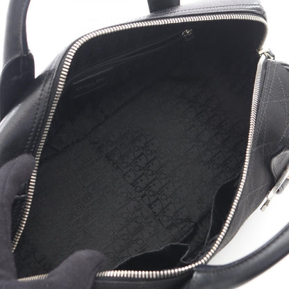 Dior Dio Tote Cannage Ma Nineto Black Canvas Leather Buckle — view 3