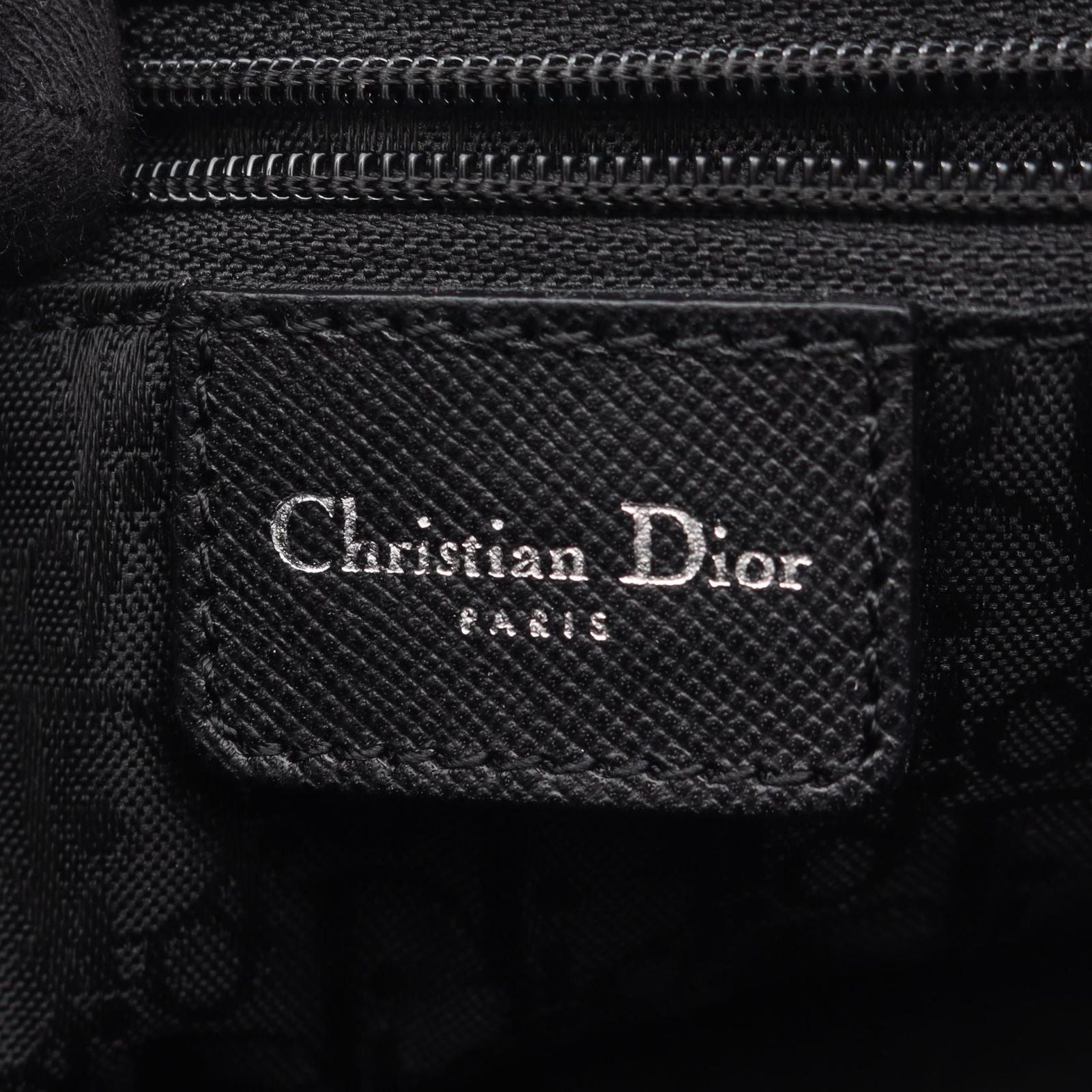 Dior Dio Tote Cannage Ma Nineto Black Canvas Leather Buckle — view 4