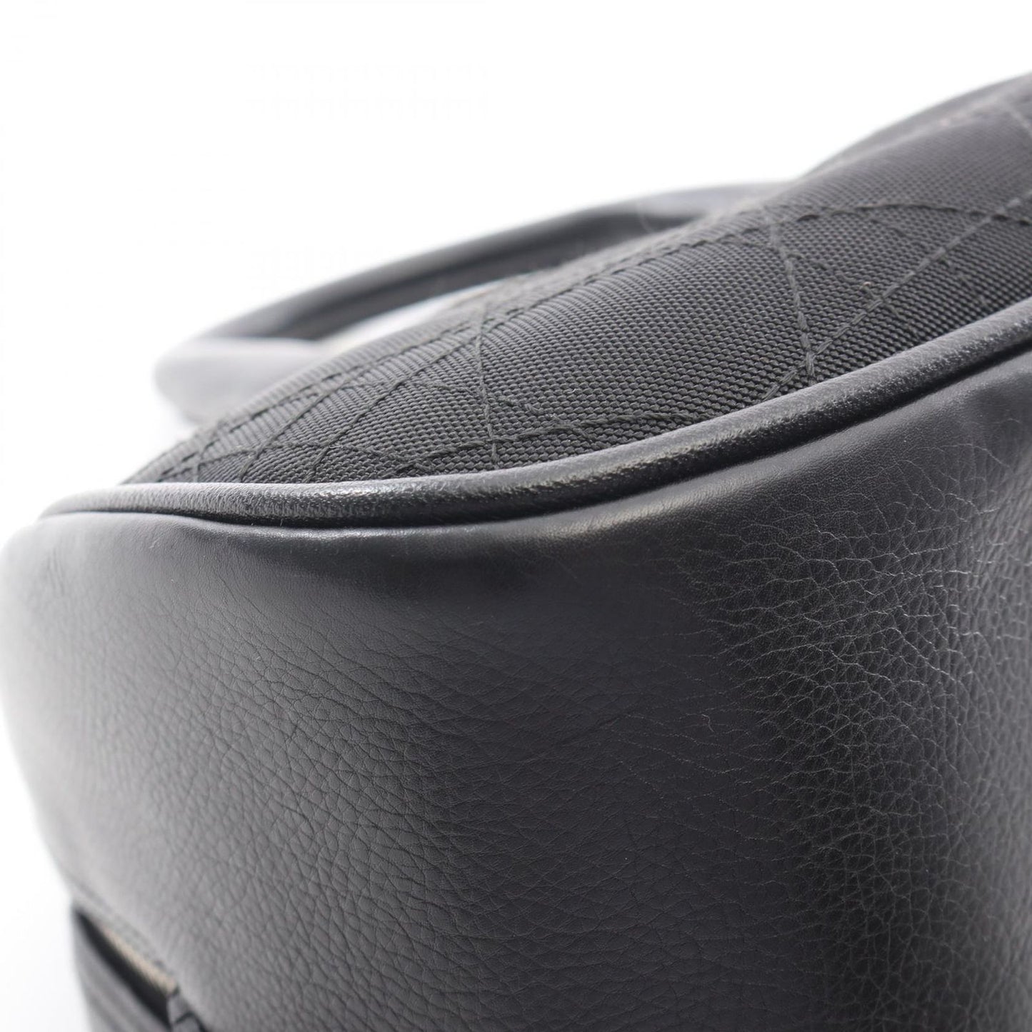 Dior Dio Tote Cannage Ma Nineto Black Canvas Leather Buckle — view 6