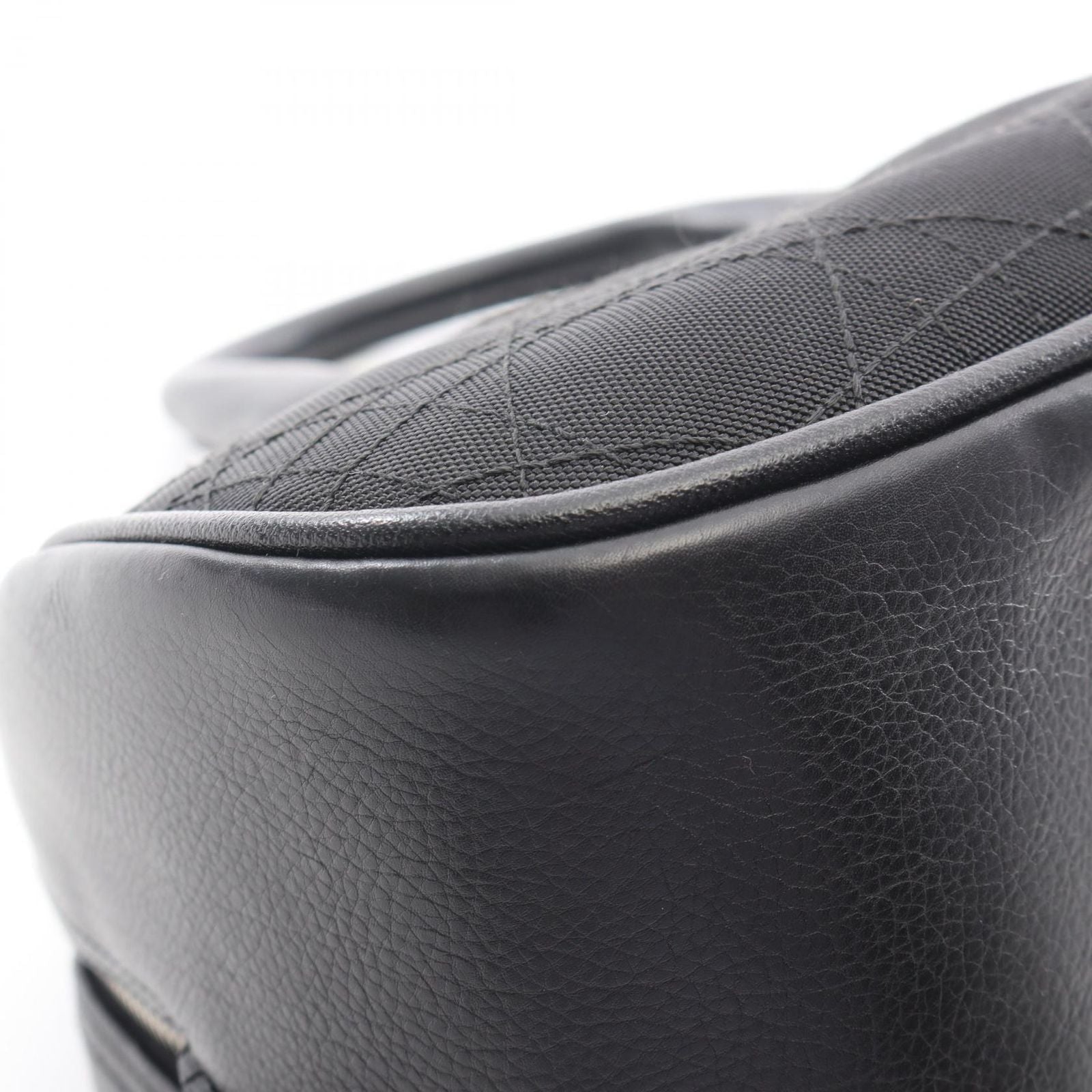 Dior Dio Tote Cannage Ma Nineto Black Canvas Leather Buckle — view 6
