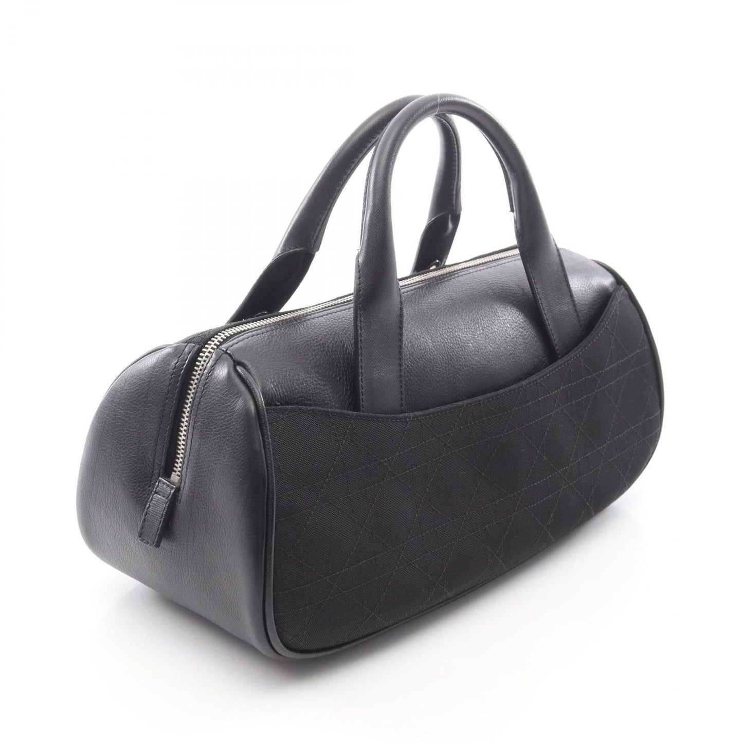 Dior Dio Tote Cannage Ma Nineto Black Canvas Leather Buckle — view 2