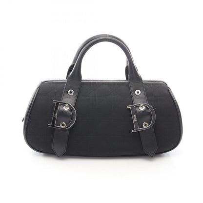 Dior Dio Tote Cannage Ma Nineto Black Canvas Leather Buckle