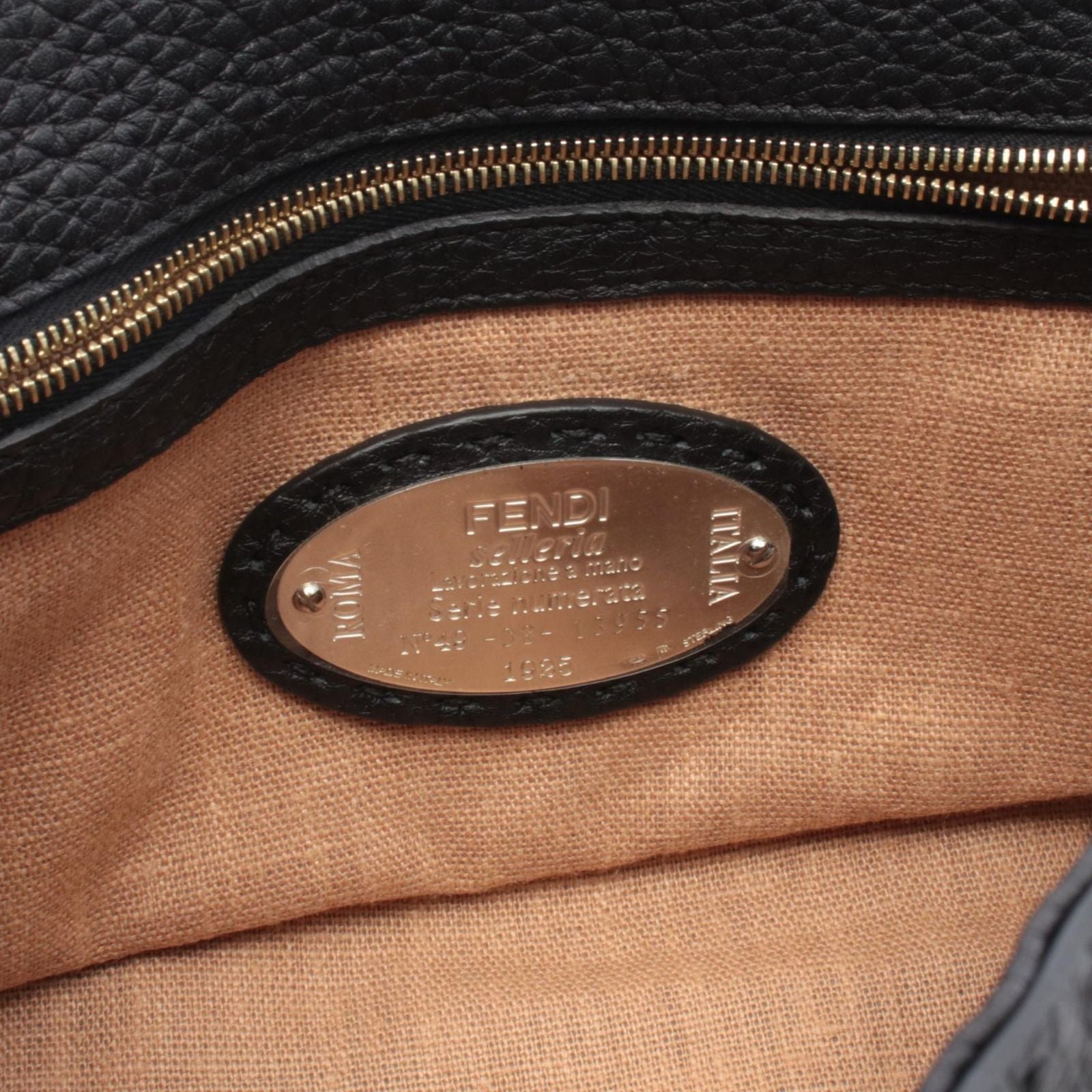 Fendi Handbag Selleria Mini Black Brown Leather — view 4