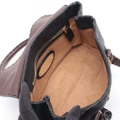 Fendi Handbag Selleria Mini Black Brown Leather — view 3