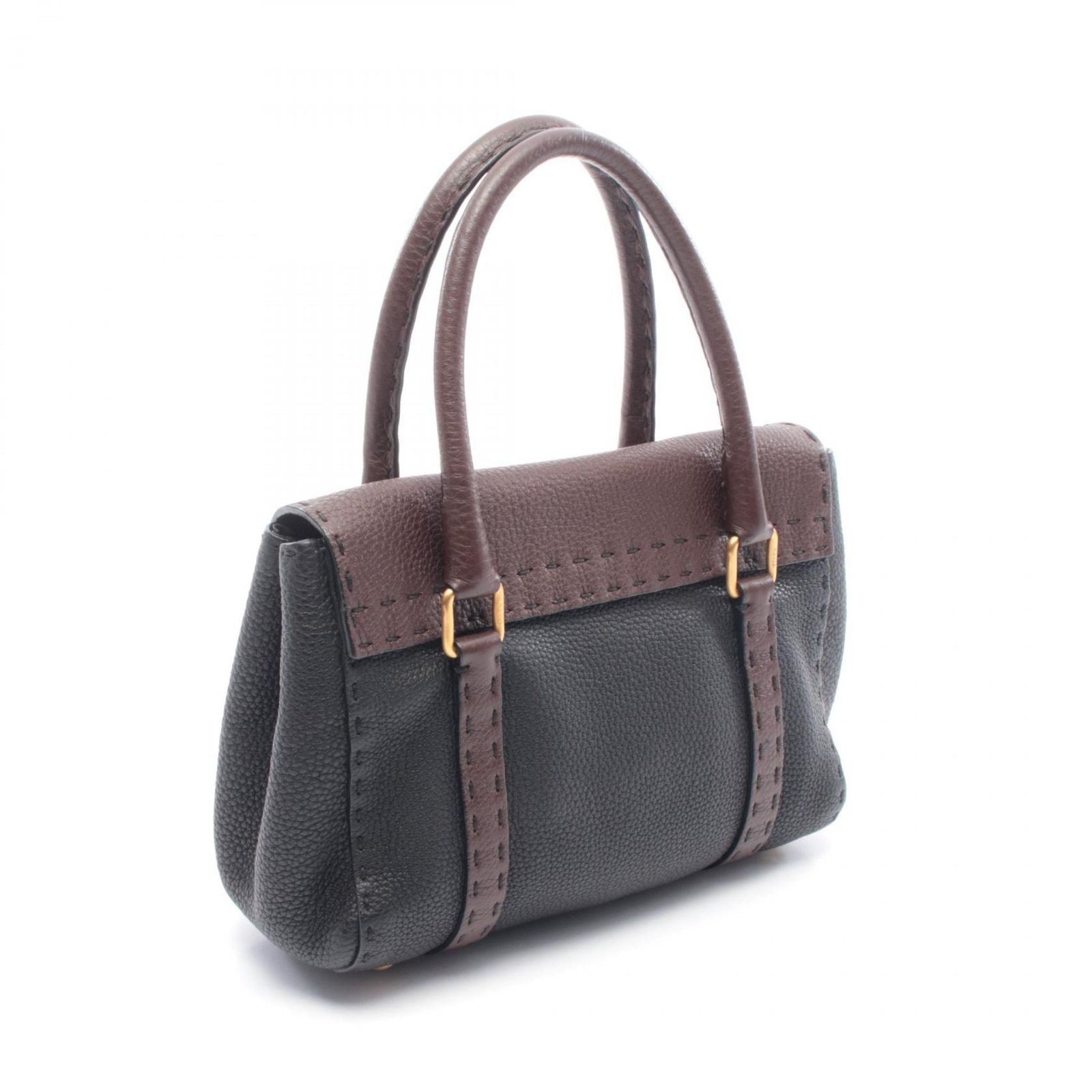 Fendi Handbag Selleria Mini Black Brown Leather — view 2