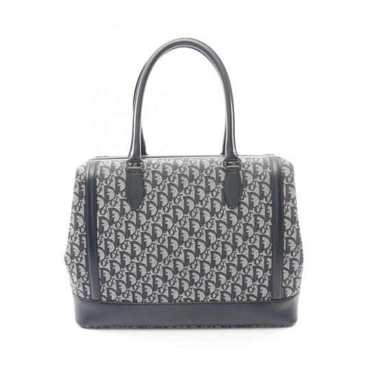 Dior Dio Handbag Tobta Denineta Zba Navy Canvas Leather