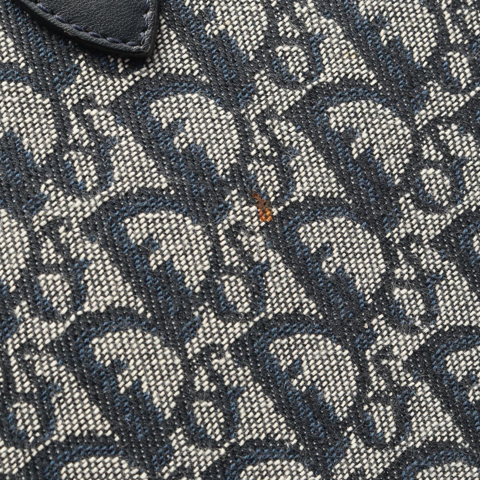 Dior Dio Handbag Tobta Denineta Zba Navy Canvas Leather — view 9