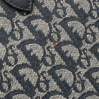 Dior Dio Handbag Tobta Denineta Zba Navy Canvas Leather — view 9
