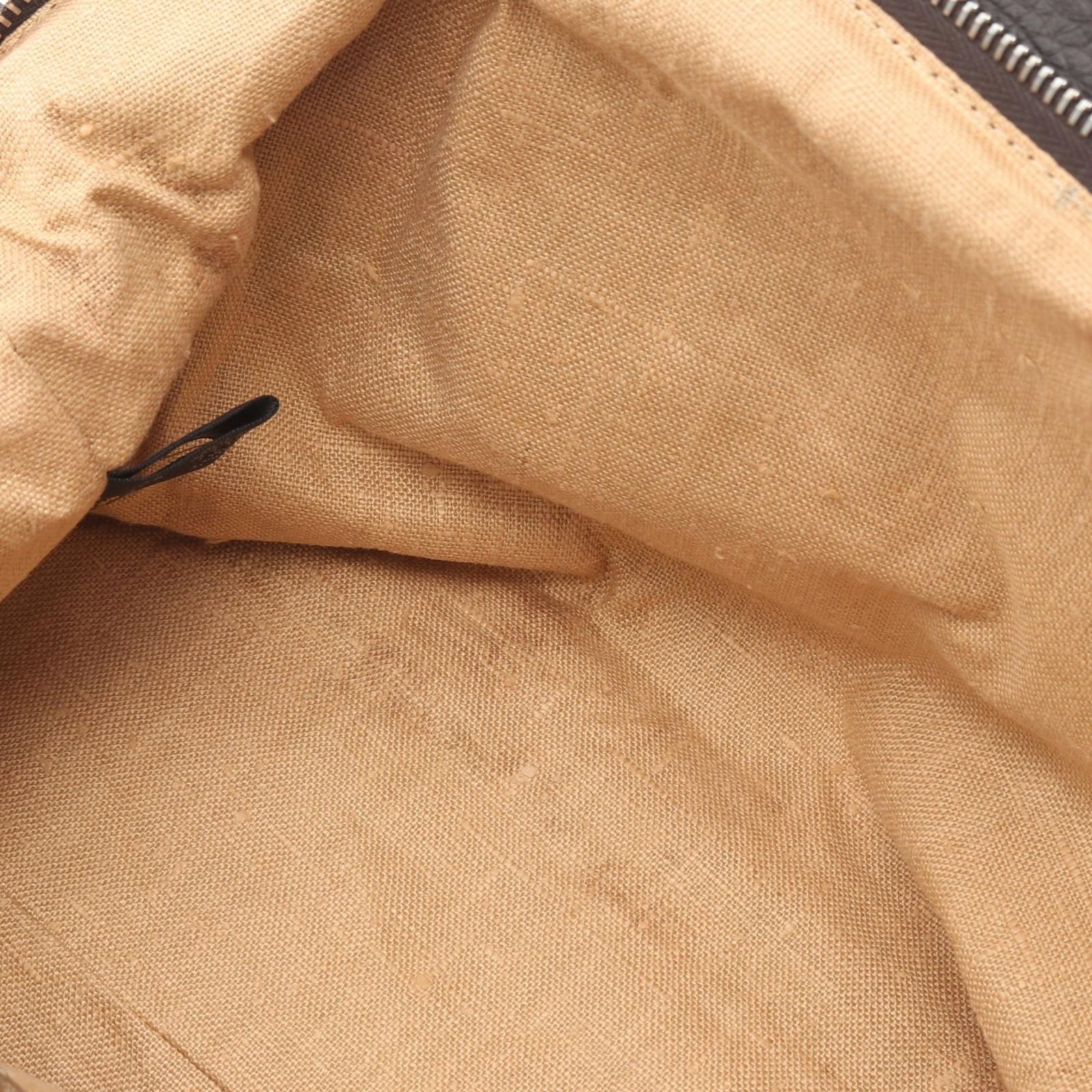 Fendi Handbag Black Brown Canvas Leather — view 9