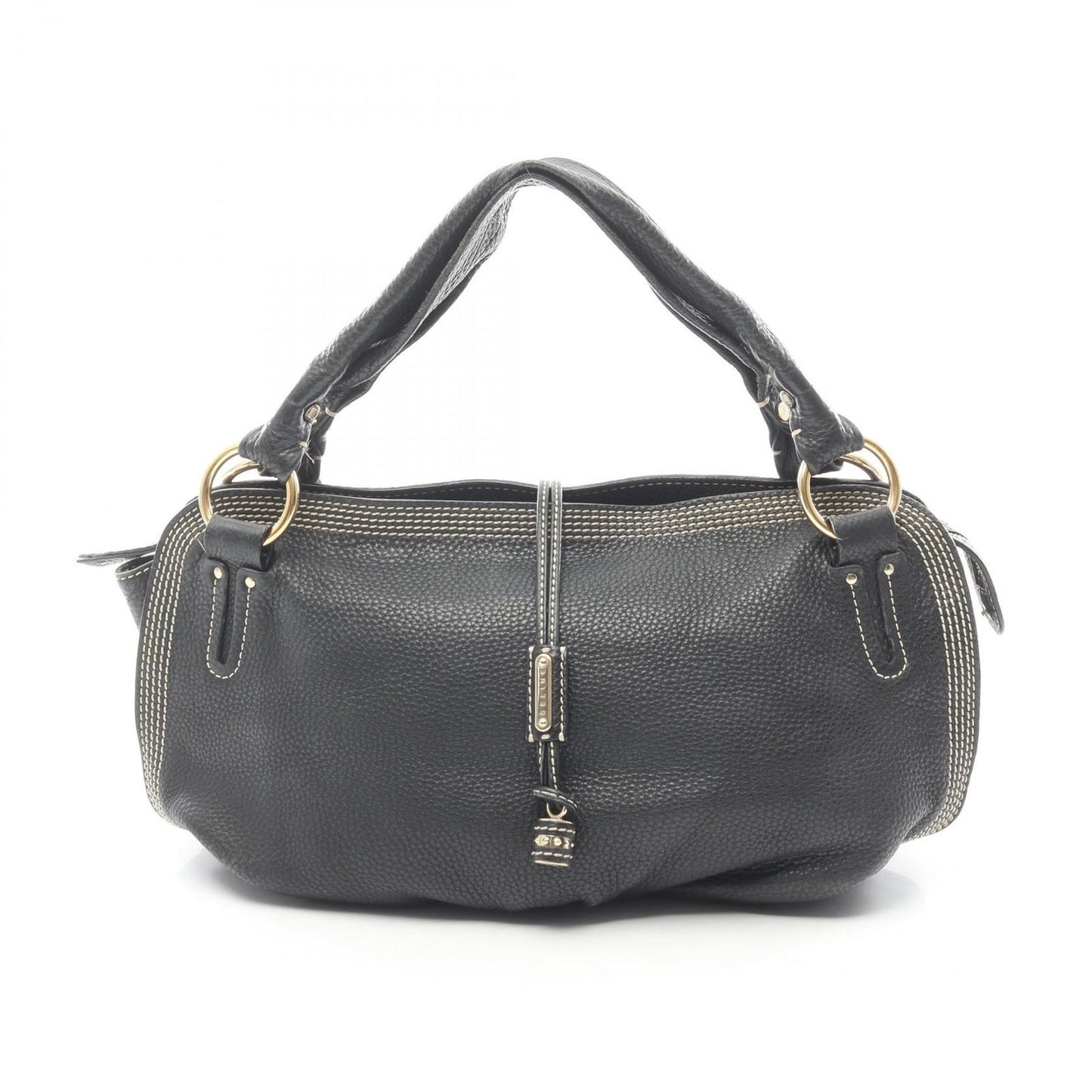 Celine Seri Handbag Black Leather