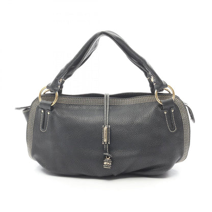 Celine Seri Handbag Black Leather